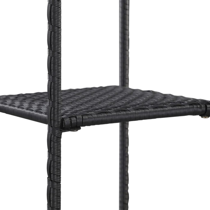 Raft de depozitare, negru, 30 x 30 x 120 cm, poliratan - WALTI WALTI