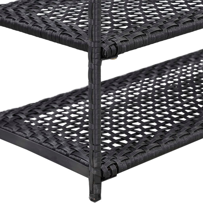 Pantofar, negru, 50x30x120 cm, poliratan - WALTI WALTI