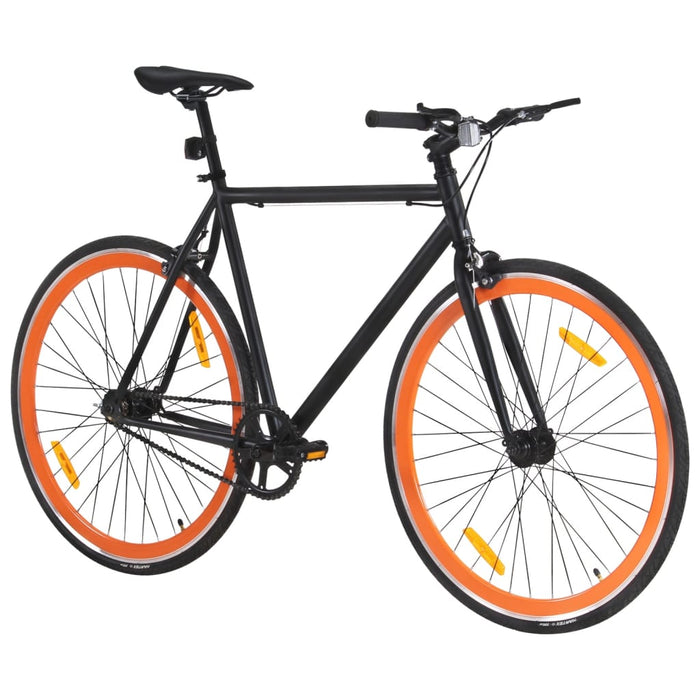 Bicicletă cu angrenaj fix, negru și portocaliu, 700c, 51 cm - WALTI WALTI