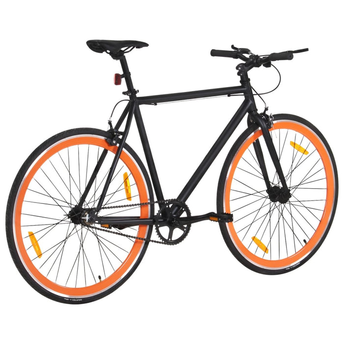 Bicicletă cu angrenaj fix, negru și portocaliu, 700c, 51 cm - WALTI WALTI