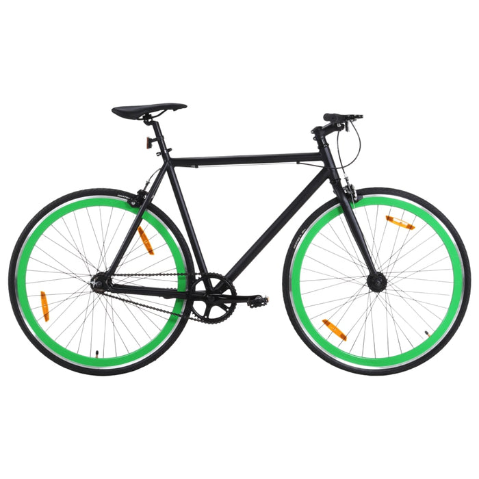 Bicicletă cu angrenaj fix, negru și verde, 700c, 51 cm - WALTI WALTI