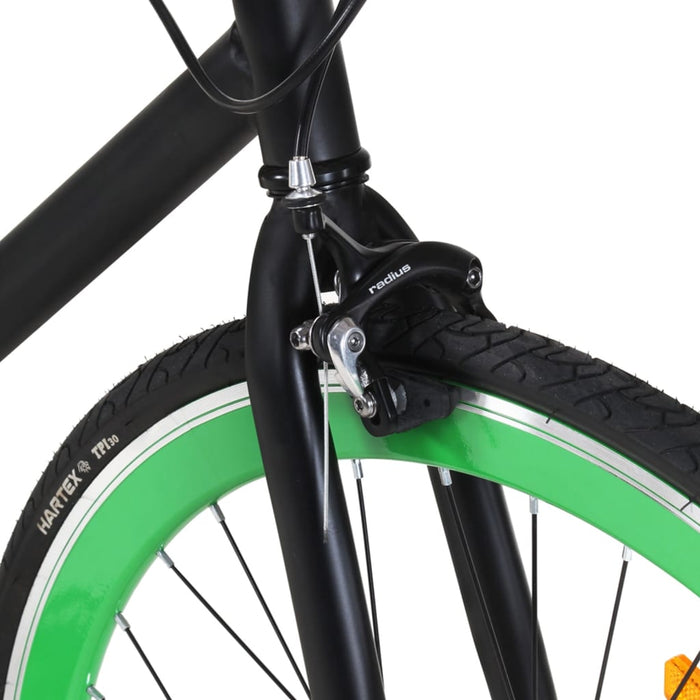 Bicicletă cu angrenaj fix, negru și verde, 700c, 51 cm - WALTI WALTI