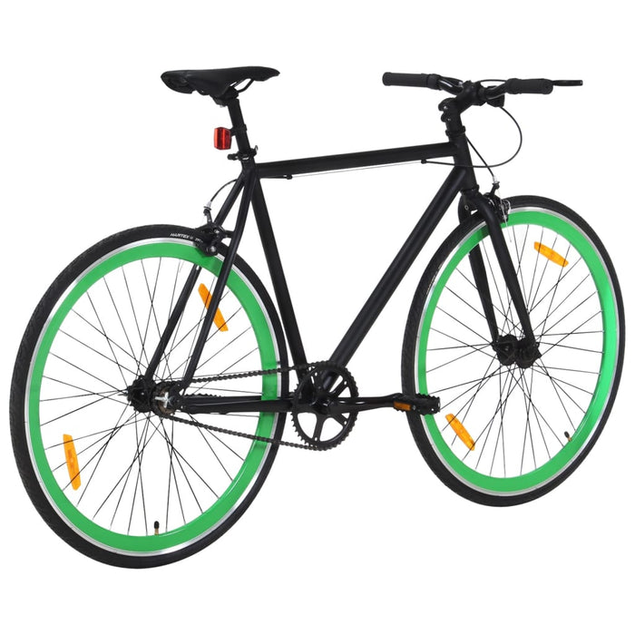 Bicicletă cu angrenaj fix, negru și verde, 700c, 59 cm - WALTI WALTI