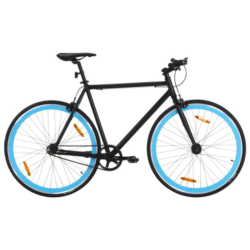 Bicicletă cu angrenaj fix, negru și albastru, 700c, 55 cm - WALTI WALTI