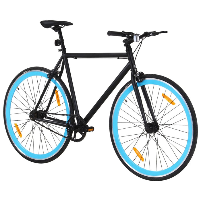 Bicicletă cu angrenaj fix, negru și albastru, 700c, 55 cm - WALTI WALTI