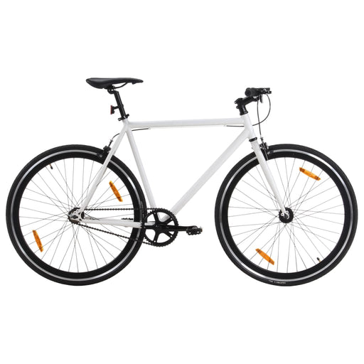 Bicicletă cu angrenaj fix, alb și negru, 700c, 51 cm - WALTI WALTI