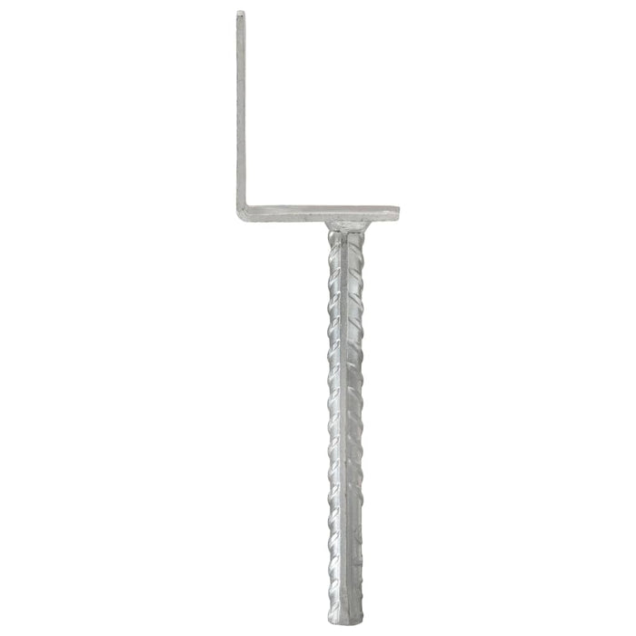 Ancore de gard, 6 buc., argintiu, 8x6x30 cm, oțel galvanizat - WALTI WALTI