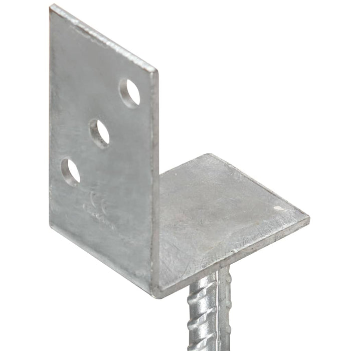 Ancore de gard, 6 buc., argintiu, 8x6x30 cm, oțel galvanizat - WALTI WALTI