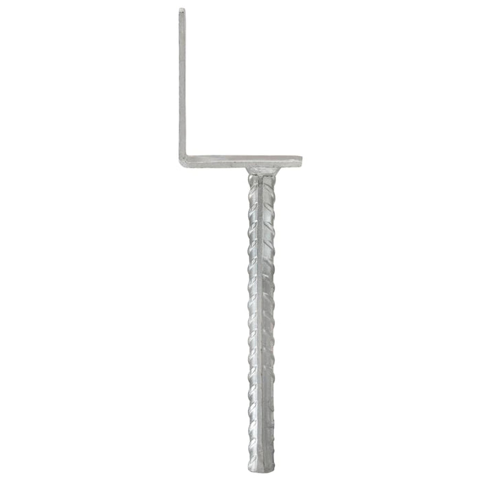Ancore de gard, 12 buc., argintiu, 8x6x30 cm, oțel galvanizat - WALTI WALTI