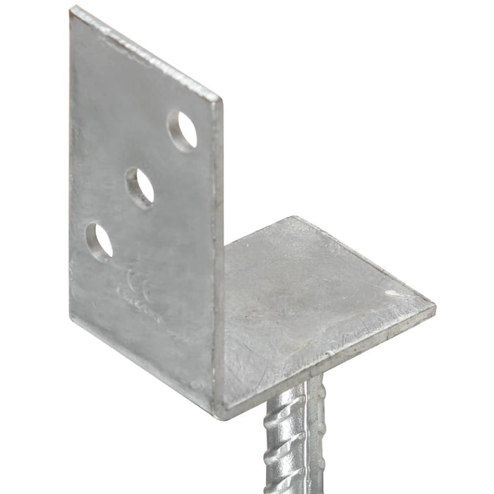 Ancore de gard, 12 buc., argintiu, 8x6x30 cm, oțel galvanizat - WALTI WALTI