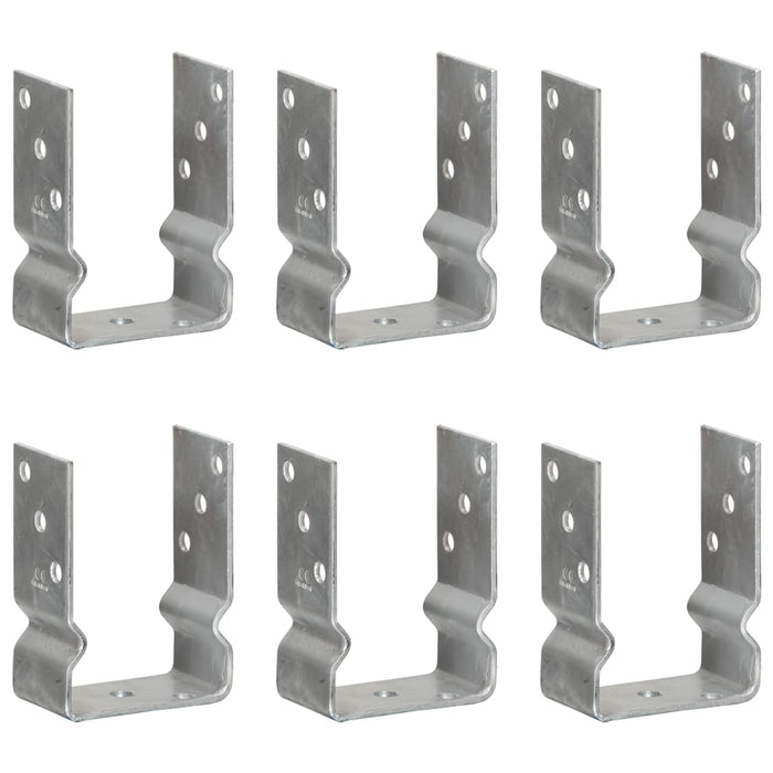 Ancore de gard, 6 buc., argintiu, 10x6x15 cm, oțel galvanizat - WALTI WALTI