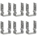 Ancore de gard, 6 buc., argintiu, 10x6x15 cm, oțel galvanizat - WALTI WALTI