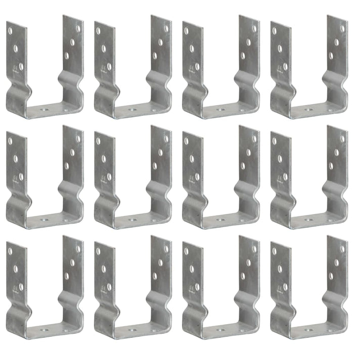 Ancore de gard, 12 buc., argintii, 10x6x15 cm, oțel galvanizat WALTI