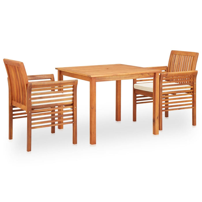 Set mobilier de exterior cu perne 3 piese, lemn masiv de acacia - WALTI WALTI