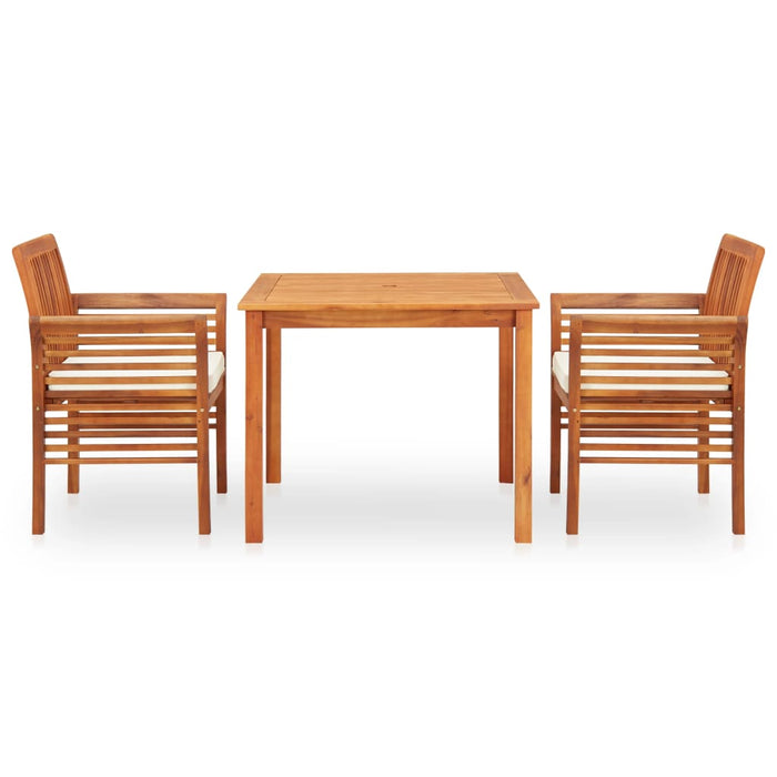 Set mobilier de exterior cu perne 3 piese, lemn masiv de acacia - WALTI WALTI