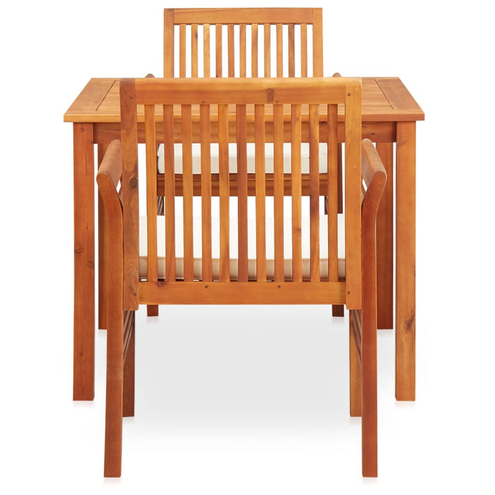 Set mobilier de exterior cu perne 3 piese, lemn masiv de acacia - WALTI WALTI