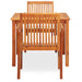 Set mobilier de exterior cu perne 3 piese, lemn masiv de acacia - WALTI WALTI