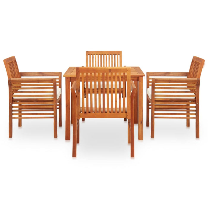 Set mobilier de exterior cu perne 5 piese lemn masiv de acacia WALTI
