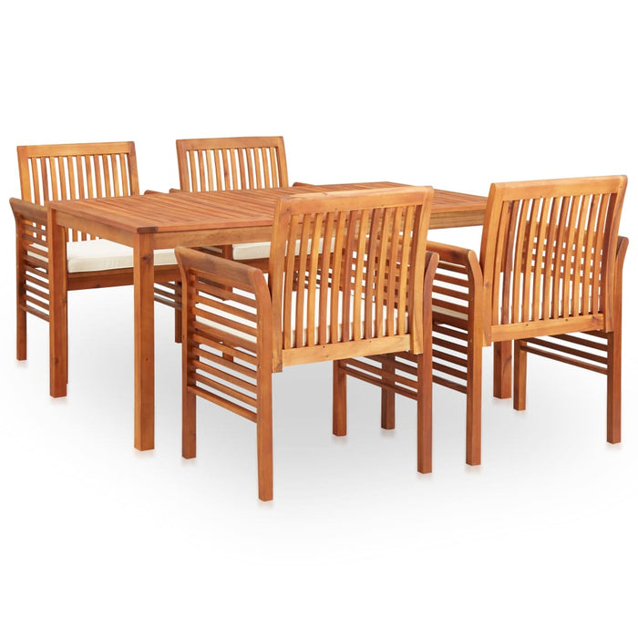 Set mobilier de exterior cu perne 5 piese lemn masiv de acacia WALTI