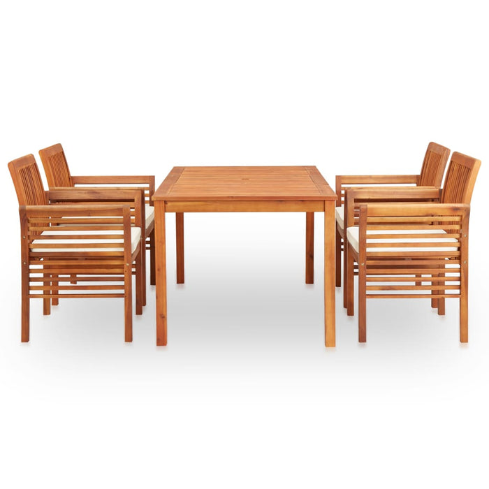 Set mobilier de exterior cu perne 5 piese lemn masiv de acacia WALTI