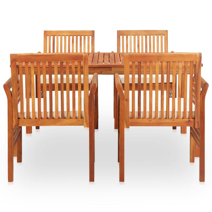 Set mobilier de exterior cu perne 5 piese lemn masiv de acacia WALTI