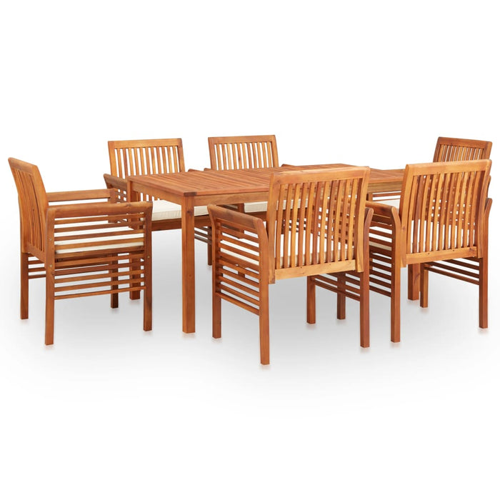 Set mobilier de exterior cu perne 7 piese lemn masiv de acacia WALTI