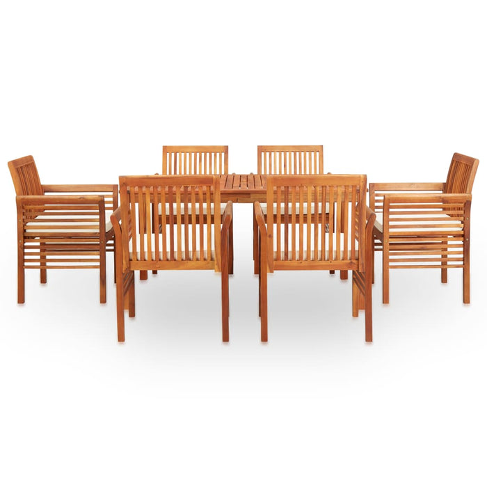 Set mobilier de exterior cu perne 7 piese lemn masiv de acacia WALTI