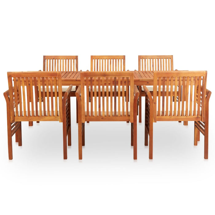 Set mobilier de exterior cu perne 7 piese lemn masiv de acacia WALTI