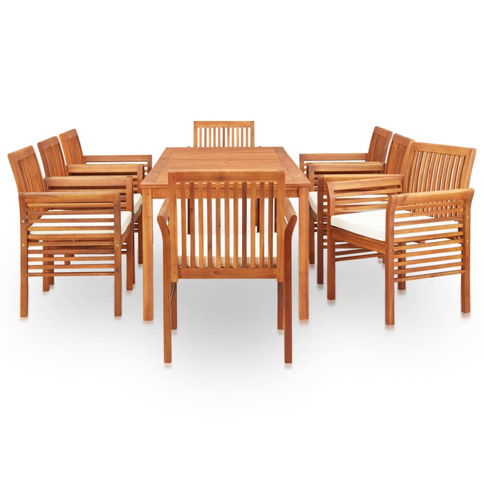 Set mobilier de exterior cu perne 9 piese lemn masiv de acacia WALTI