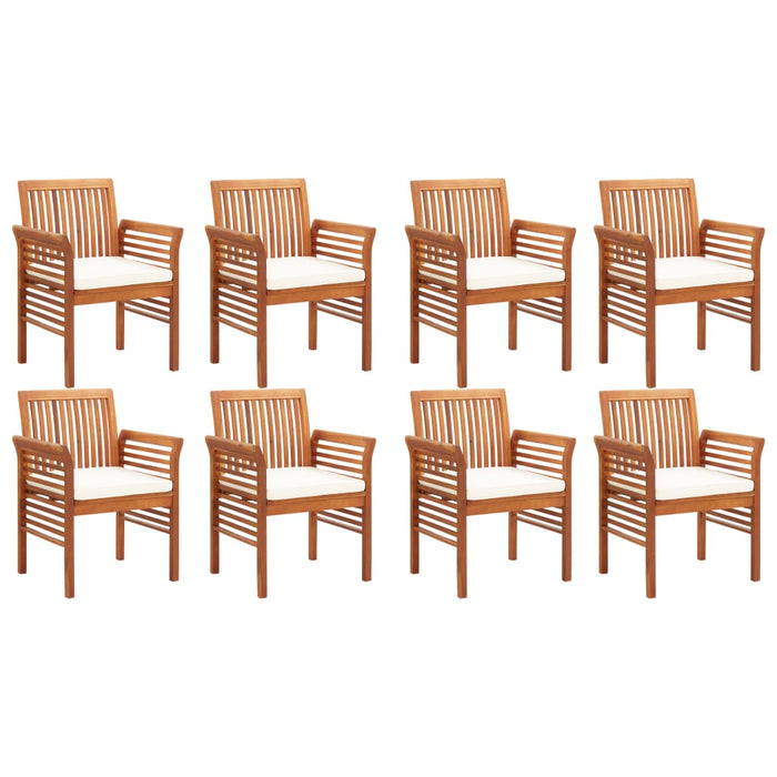 Set mobilier de exterior cu perne 9 piese lemn masiv de acacia WALTI