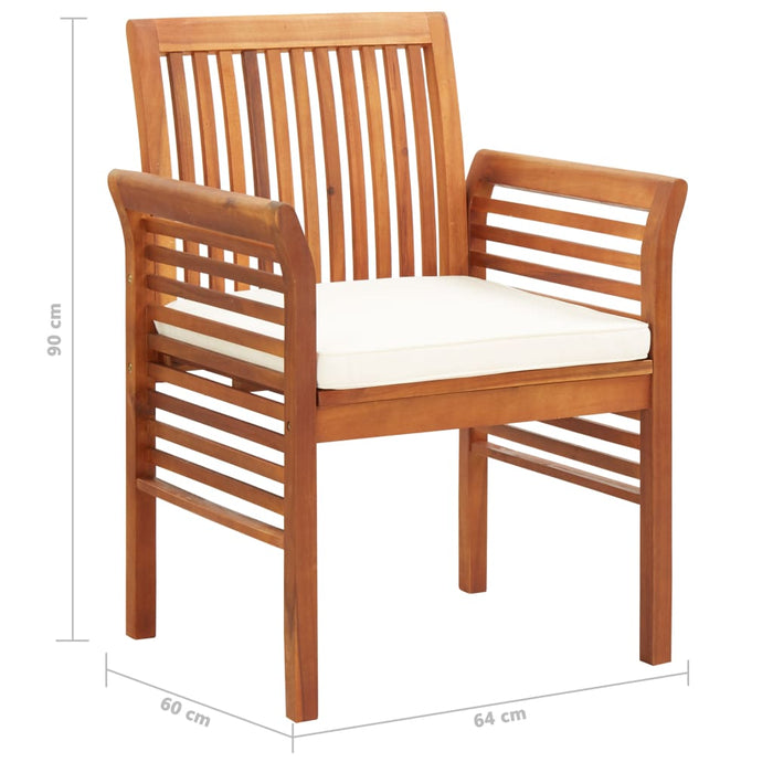 Set mobilier de exterior cu perne 9 piese lemn masiv de acacia WALTI