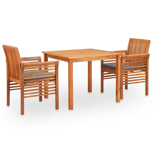 Set mobilier de exterior cu perne 3 piese, lemn masiv de acacia - WALTI WALTI