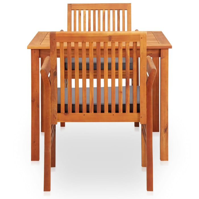 Set mobilier de exterior cu perne 3 piese, lemn masiv de acacia WALTI