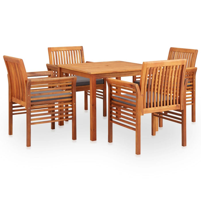 Set mobilier de exterior cu perne 5 piese, lemn masiv de acacia WALTI