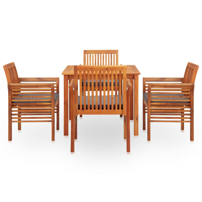 Set mobilier de exterior cu perne 5 piese, lemn masiv de acacia WALTI