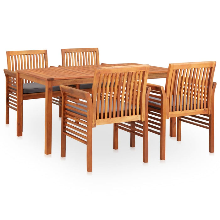 Set mobilier de exterior cu perne 5 piese, lemn masiv de acacia WALTI