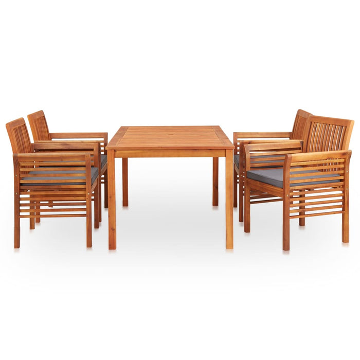 Set mobilier de exterior cu perne 5 piese, lemn masiv de acacia WALTI