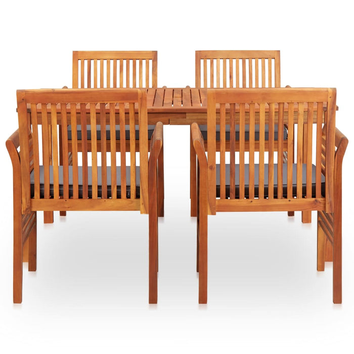 Set mobilier de exterior cu perne 5 piese, lemn masiv de acacia WALTI