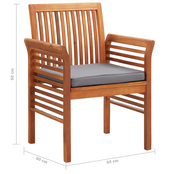 Set mobilier de exterior cu perne 5 piese, lemn masiv de acacia WALTI