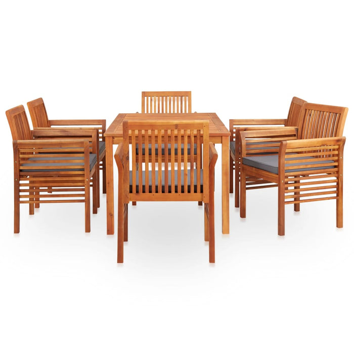Set mobilier de exterior cu perne 7 piese, lemn masiv de acacia WALTI