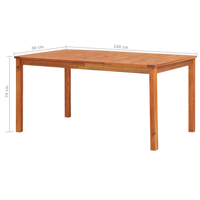 Set mobilier de exterior cu perne 7 piese, lemn masiv de acacia WALTI