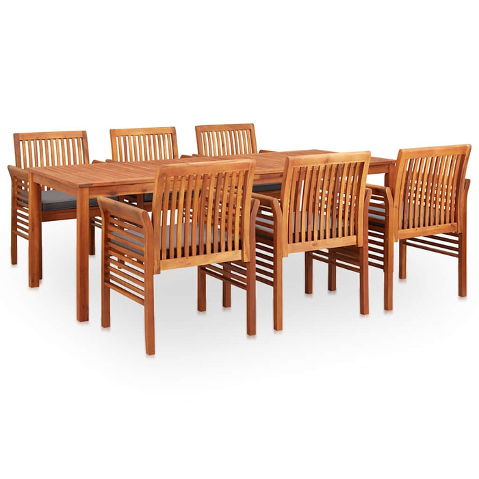 Set mobilier de exterior cu perne 7 piese, lemn masiv de acacia WALTI