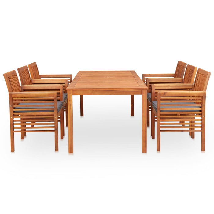 Set mobilier de exterior cu perne 7 piese, lemn masiv de acacia WALTI