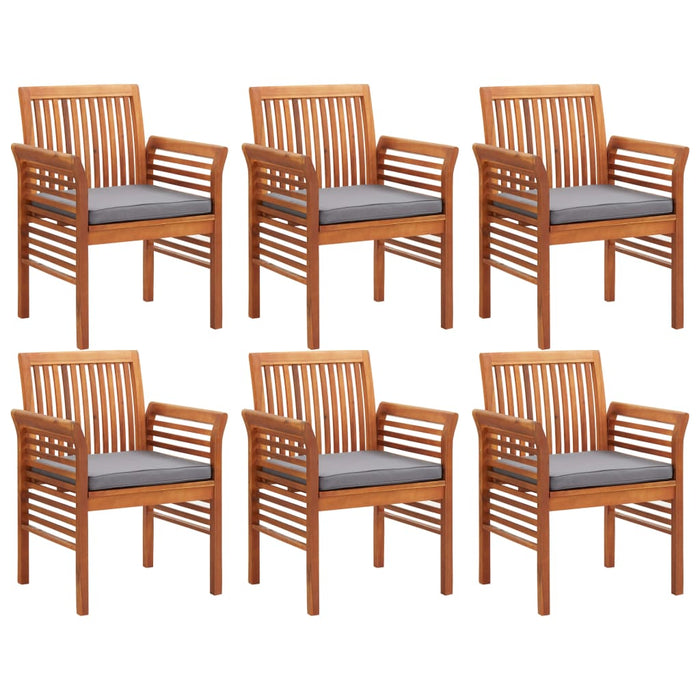 Set mobilier de exterior cu perne 7 piese, lemn masiv de acacia WALTI