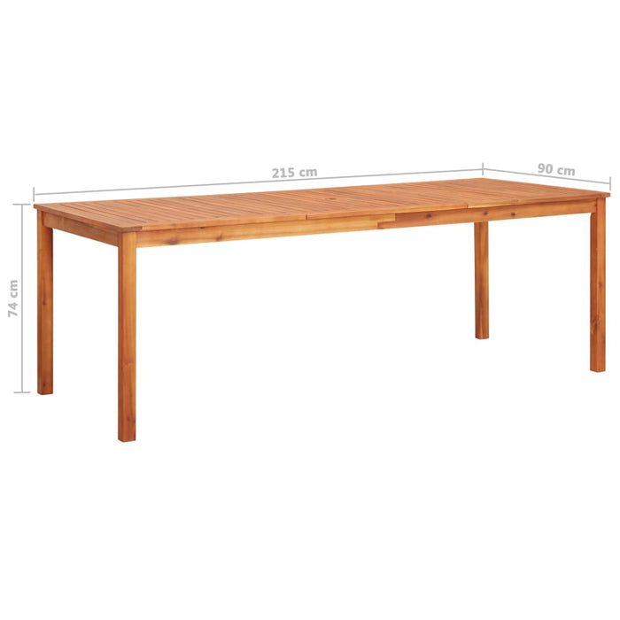 Set mobilier de exterior cu perne 7 piese, lemn masiv de acacia WALTI
