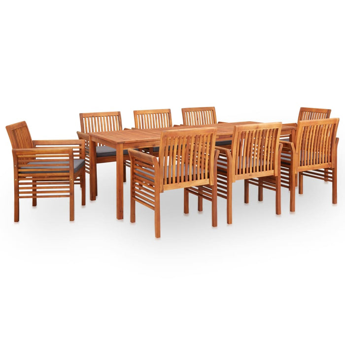Set mobilier de exterior cu perne 9 piese, lemn masiv de acacia WALTI