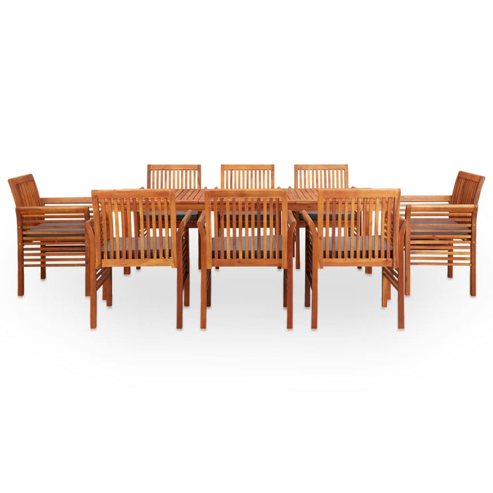 Set mobilier de exterior cu perne 9 piese, lemn masiv de acacia WALTI