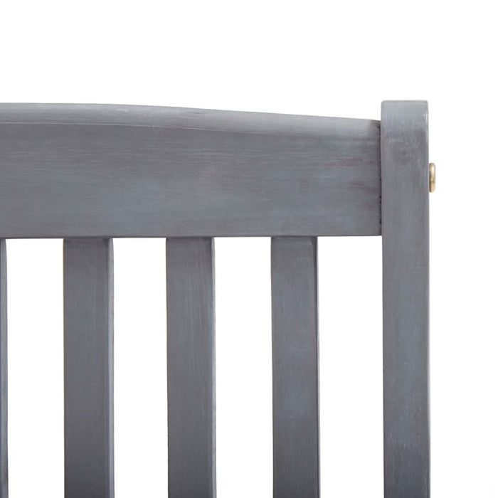Set mobilier de grădină, 5 piese, gri, lemn masiv de acacia - WALTI WALTI