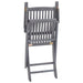 Set mobilier de grădină, 5 piese, gri, lemn masiv de acacia - WALTI WALTI