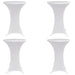 Husă de masă cu picior Ø60 cm, 4 buc., alb, elastic - WALTI WALTI